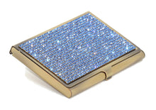 Load image into Gallery viewer, Clear Diamond Crystals | Brass Type Card Holder or Business Card Case
