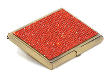 Load image into Gallery viewer, Clear Diamond Crystals | Brass Type Card Holder or Business Card Case
